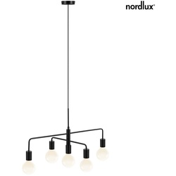 Nordlux Pendelleuchte GLOOM, 5-flammig, E27, schwarz NORD-2113053003