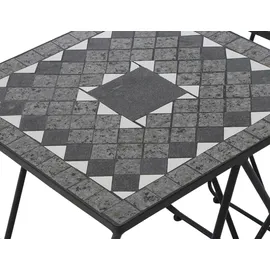 Siena Garden Como Beistelltisch matt schwarz/dunkelgrau 2 St.