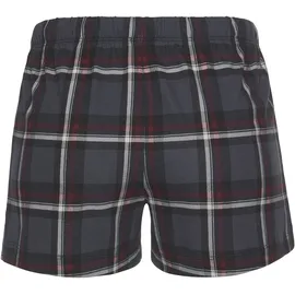 s.Oliver Pyjamashorts S.OLIVER, Damen, Gr. 36/38, N-Gr, rot (bordeaux, kariert), Single Jersey, Obermaterial: 50% Baumwolle, 50% Viskose, kariert, Basic kurz, Hosen, im Allover-Druck