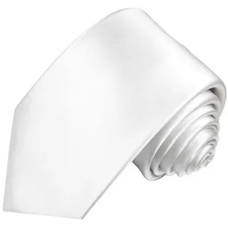 Paul Malone Krawatte für Herren Uni Krawatte weiss weiß 8 cm x 147 cm