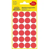 Avery Zweckform Markierungspunkte 3004 Rot Ø 18 mm 4 Blatt 96 Etiketten