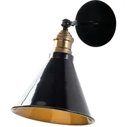 Schwarze Wandleuchte 19x27x27cm WellHome Baikal
