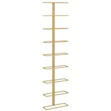 vidaXL Wand-Weinregal für 9 Flaschen Golden Eisen