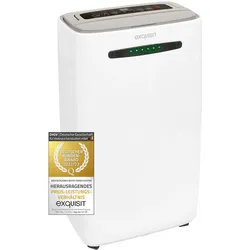 Exquisit Luftentfeuchter LE 2055 we | Mobiler Luftentfeuchter | Reinigungsleistung für 30 m2 Raumgröße | 400 Watt | weiß