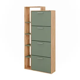 Vicco Orlando 80 x 166,1 x 24,2 cm mit 4 Fächern grün / grün