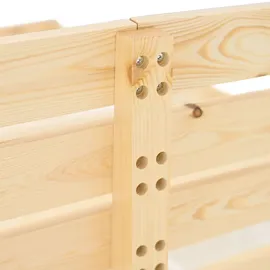 Homestyle4u Holzbett 160 x 200 cm Braun