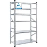 Proregal Fachbodenregal Silber, Metall, 150x210x60 cm, Freizeit, Heimwerken, Werkstatt, Schwerlastregale
