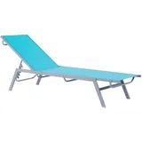 Beliani Gartenliege 154 x 53 x 32 cm Blau