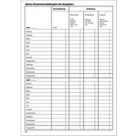 RNK Haushaltsbuch A5 40 Blatt