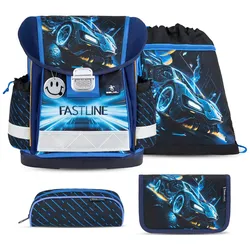 Rucksack ergonomisches Schulranzen-Set 4-teilig Fastline mit Brustgurt