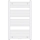 doporro Design Badheizung gerade 100x60cm Weiß Röhrenheizkörper Horizontal Mittelanschluss Badheizkörper