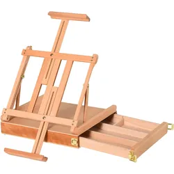 HOMCOM Staffelei Buchenholz
