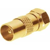ShiverPeaks F-adapter, Stecker/koaxstecker, vergoldet