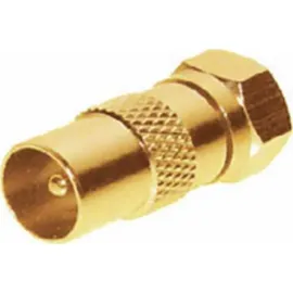 ShiverPeaks F-adapter, Stecker/koaxstecker, vergoldet