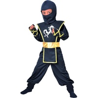 Kostüm F516-002 Ninja Kostüm 5-7 Jahre 116 cm schwarz und gold