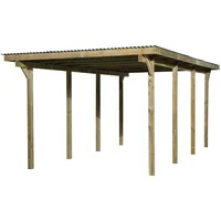 Weka Einzelcarport 606 3,00 x 6,00 m kesseldruckimprägniert