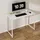 Woltu Schreibtisch, Weiß, Holzwerkstoff, Metall, Rechteckig,Rechteckig, eckig, 100x75x50 cm, Arbeitszimmer, Schreibtische, Bürotische