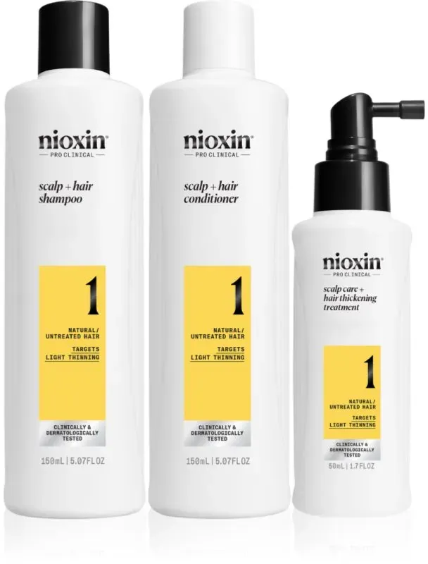Nioxin System 1 Geschenkset für feines oder schütteres Haar 3 St.