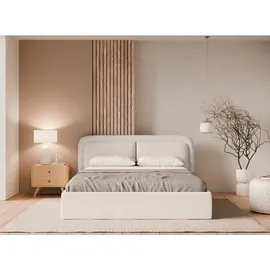 FEDVE Polsterbett, Beige, Textil, 140x200 cm, Schlafzimmer, Betten, Polsterbetten