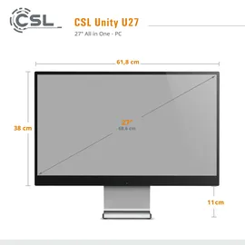 CSL All-in-One-PC Unity U27 2023 27" Full HD Intel Core i5-1235U 4,4 GHz 16 GB RAM 500 GB SSD Intel Iris Win 11