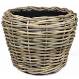 Van der Leeden Blumentopf Blumenkorb Pflanzkorb Topf Rattan Weide Sylter Korb Drypot (1 St), 83x59 cm, Rattan, 130 L, Naturprodukt, incl. Kunststoffeimer braun