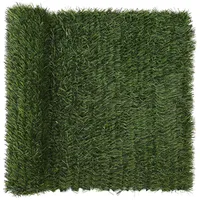 vidaXL Künstlicher Zaun 1 x 600 cm Hellgrün PVC und Stahl