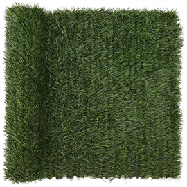 vidaXL Künstlicher Zaun 1 x 600 cm Hellgrün PVC und Stahl