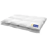 PRO Sleep - Extra warm Daunendecke 4x6 Karos / 155x220 cm / 1.370 gr. - Weiß