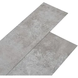 DELUKE® Vinylboden PVC-Dielen selbstklebend wasserfest 2mm Stärke Klebevinylboden Bodenbelag Laminatboden Dekor-Dielen Erdgrau, 5,02m2