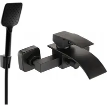Mexen Aries R62 Wannenbatterie mit Brausegarnitur, Schwarz - 74483R62-70 - Schwarz