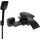 Mexen Aries R62 Wannenbatterie mit Brausegarnitur, Schwarz - 74483R62-70 - Schwarz
