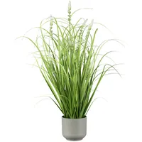 Creativ green Kunstgras CREATIV GREEN "Grasbusch mit Salvienblüten", grün, H:60cm, Kunststoff, Kunstpflanzen, mit detailgetreuen Blüten und Grashalmen