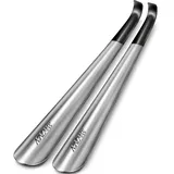 NINEMAX Schuhlöffel Lang,42cm Langer Schuhanzieher Metall,Lange Schulöffel Edelstahl Stabil (2er Pack)