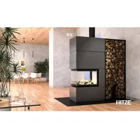 Hitze TRINITY 80x35x53.G TRI BOX Kaminbausatz grau BImSchV II