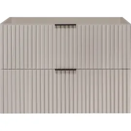 Rodan | Waschbeckunterschrank - 80cm | Beige matt - Kaschmir-Töne | B/H/T 80/57/46cm | Badezimmerschränke, Badmöbel, Waschbecken Unterschränk - Beige