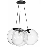 s.luce Orb Cluster 3-flg. 50 cm Rund / Klar / Schwarz