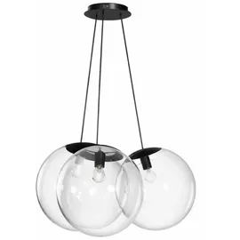 s.luce Orb Cluster 3-flg. 50 cm Rund / Klar / Schwarz