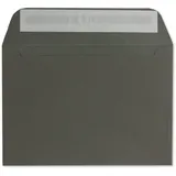 25 DIN C6 Brief-Umschläge Graphit-Grau - 11,4 x 16,2 cm - 90 Gramm Haftklebung Standard Brief-Kuverts für Taufe & Einladungen von Ihrem Glüxx-Agent