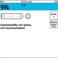 F. REYHER Nchfg. GmbH & Co. KG Gewindestift M 6 x 45 A 4 100 Stück