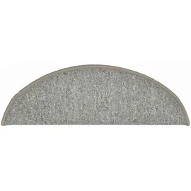 vidaXL Stufenmatten 30 Stk. 56x17x3 cm Hellgrau Halbrund