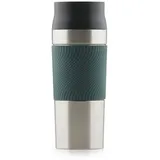 Blumtal Thermobecher 350 ml - Kaffeebecher to go aus Edelstahl - auslaufsicherer Isolierbecher kalt/heiß - Mug mit 360° Trinköffnung - Thermosbecher + Quick-Press-Verschluss - Coffee Mug - Dunkelgrün