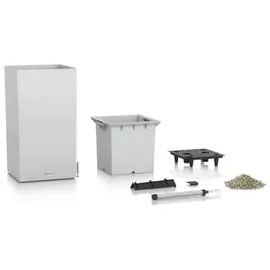 LECHUZA Canto Stone high 40 Komplettset 40 x 40 x 76 cm quarzweiß