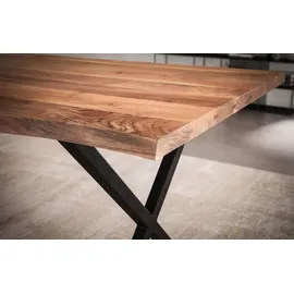 Wohnling Esszimmertisch 140 x 76 x 80 cm braun/schwarz