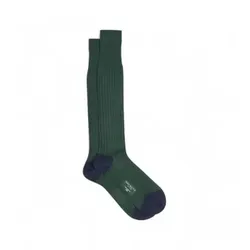Hackett London für Herren. HMU30046 Lange Socken grün (S-M), Heimtextilien, Baumwolle