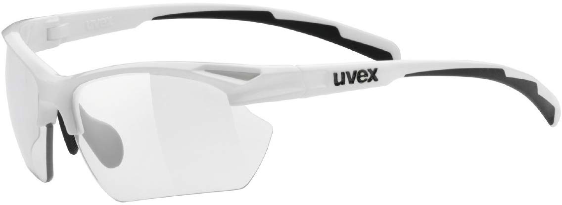 uvex sportstyle 802 V small - Sportbrille für Damen und Herren - selbsttönend - beschlagfrei - white/smoke - one size