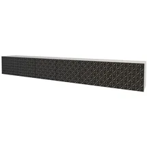 altdecor VIRA Lowboard 300 cm Schwarz/Holzwerkstoff