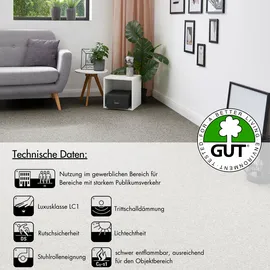 Andiamo Teppichboden ANDIAMO "Invita, Nadelvlies, Gesamthöhe 5 mm, Luxusklasse LC1", beige (sand), B:400cm L:350cm, Kunstfaser, Teppiche, melierte Optik, Breite 200 cm oder 400 cm, robust & strapazierfähig