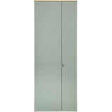 XXXLutz Garderobenschrank Salbeigrün, Eiche Artisan Metall, 8 Fächer, 78x202x38 cm Beimöbel erhältlich, Garderobe, Garderobenschränke, Garderobenschränke