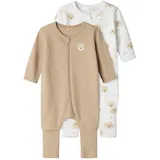 NAME IT Oxford Bear Schlafanzug 2 Einheiten Oxford Tan 3 Jahre