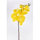 Orchideenzweig Real Touch 94cm ZJ Kunstblumen künstliche Orchidee Orchideen Blumen ... (Gelb)